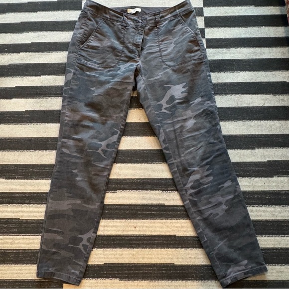 LOFT Gray Straight Leg Gray Army Pants - Picture 1 of 4